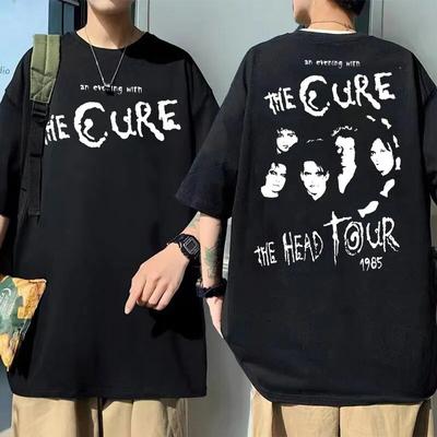 Rock Band The Cure The Head Tour Graphic Print Tshirt Unisex Women Punk Oversized T Shirt Unisex Crewneck Tees Unisex Vintage T-shirt