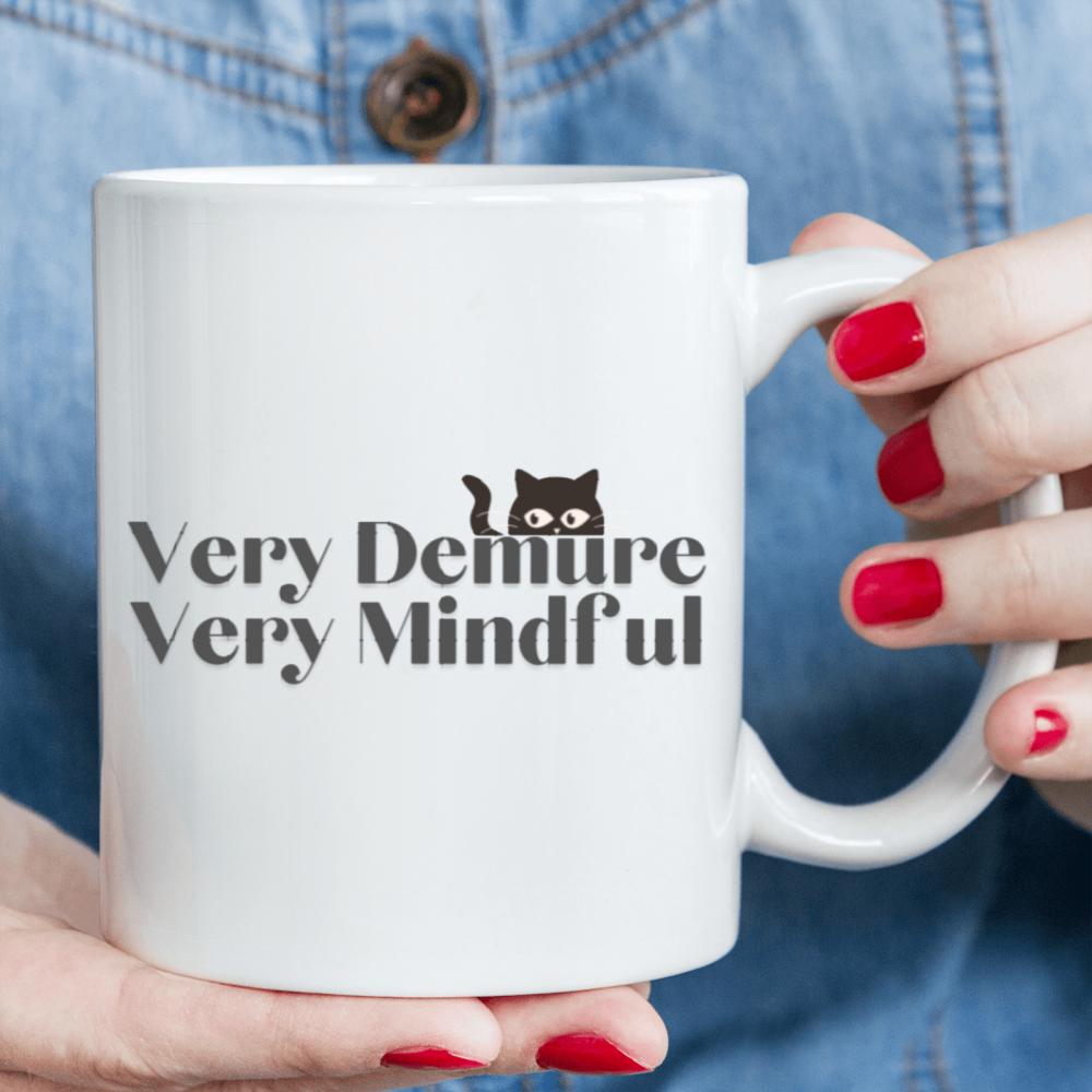 2 Pcs 3A Grade 11 Oz Very Demure Very Mindful Ceramic Coffee Mug for Room Halloween Decoration Birthday Christmas Holiday Gift B