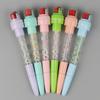 Gel Pen 4 In 1 Multi-functional Bubble Maker Roller Stamper Stationery Cartoon Fruit Pattern Plastic Writing Pen School Supplies