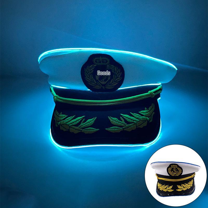 Vierfarbiger LED-Leuchtcowboyhut für Bühne & Halloween-Party