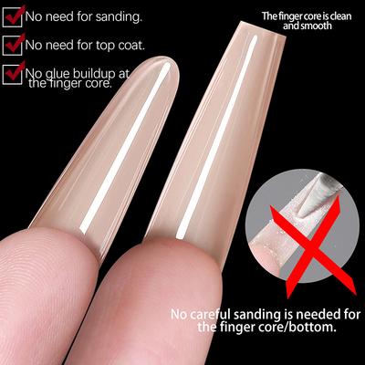 240Pcs/Box Sandwich Dual Nail Forms Oval Nail Extension Forms Top Form Bottom Form For Quick Nail Extensions