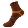 Men's Black Sweat-Absorbent Odor-Resistant Mid-Calf Cotton Sports Socks for Outdoor & Leisure