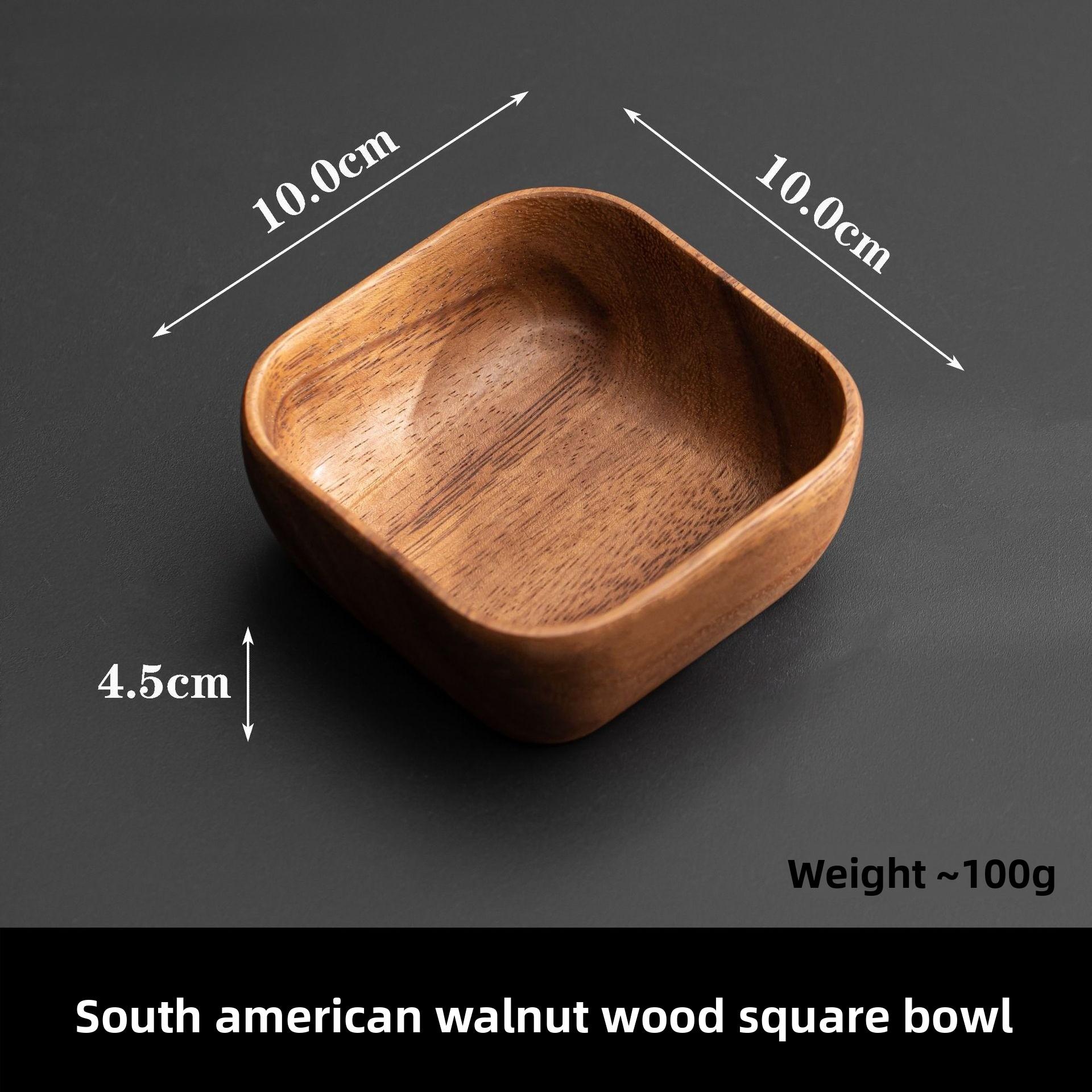 

Black Walnut Sushi Plate Wooden Fruit Tray Minimalist Snack Dish High Foot Serving Plate