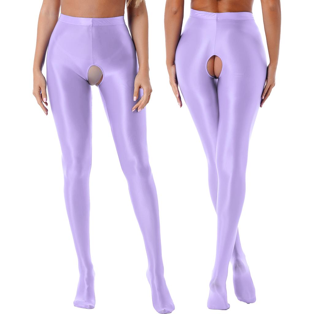 Dame-tights med høy midje skinnende strømpebukse Strømper Leggings