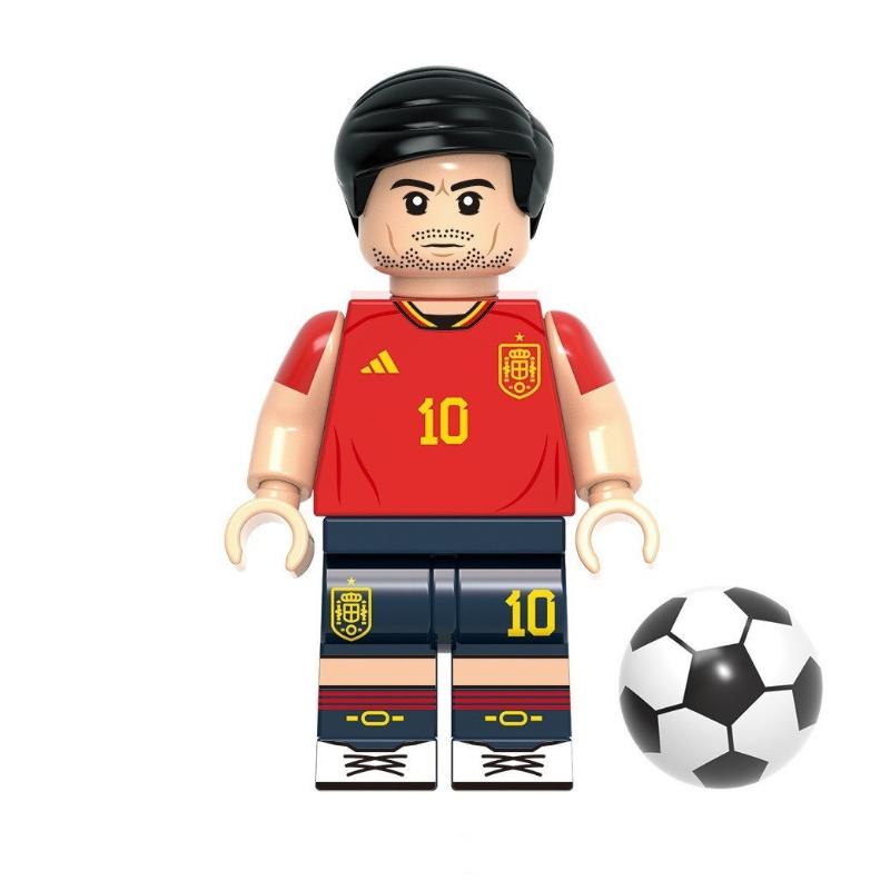 G0104 Blocuri de Construcție cu Vedete Mondiale ale Fotbalului Set cu MiniFigurine Jucători de Fotbal Asamblați Cărămizi Figurine de Acțiune Model Jucării Cadou de Ziua de Naștere