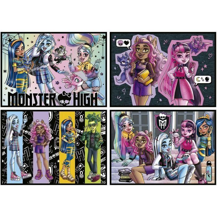 4 puzzles progressifs - EDUCA - Multi 4 Monster High 50-80-100-150
