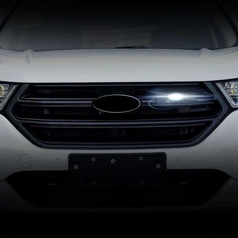 New 2026 Car Sticker Auto Accessories Car Front Hood Grille Logo LED Light For Ford Fiesta Ranger Focus Kuga Mustang MAX Transit