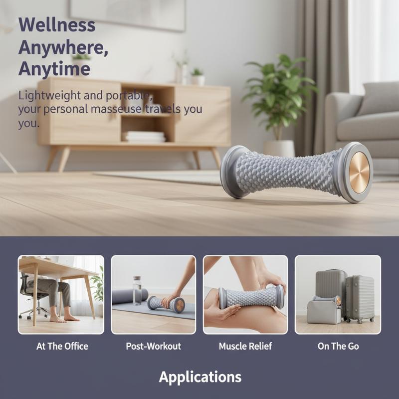 Pp Foot Massage Roller Textured Surface Deep Pain Relief For Home Use Workout Yoga Recovery