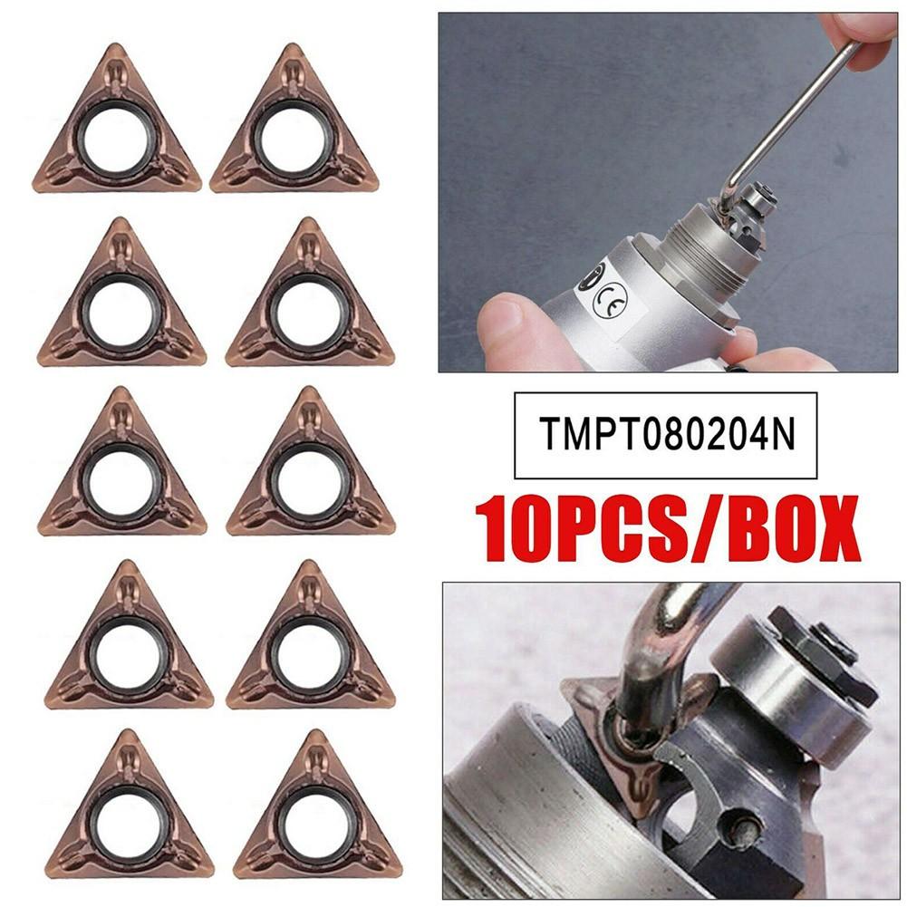 

10pcs TMPT080204N For Pneumatic Chamfering Machine Part Carbide Turning Inserts