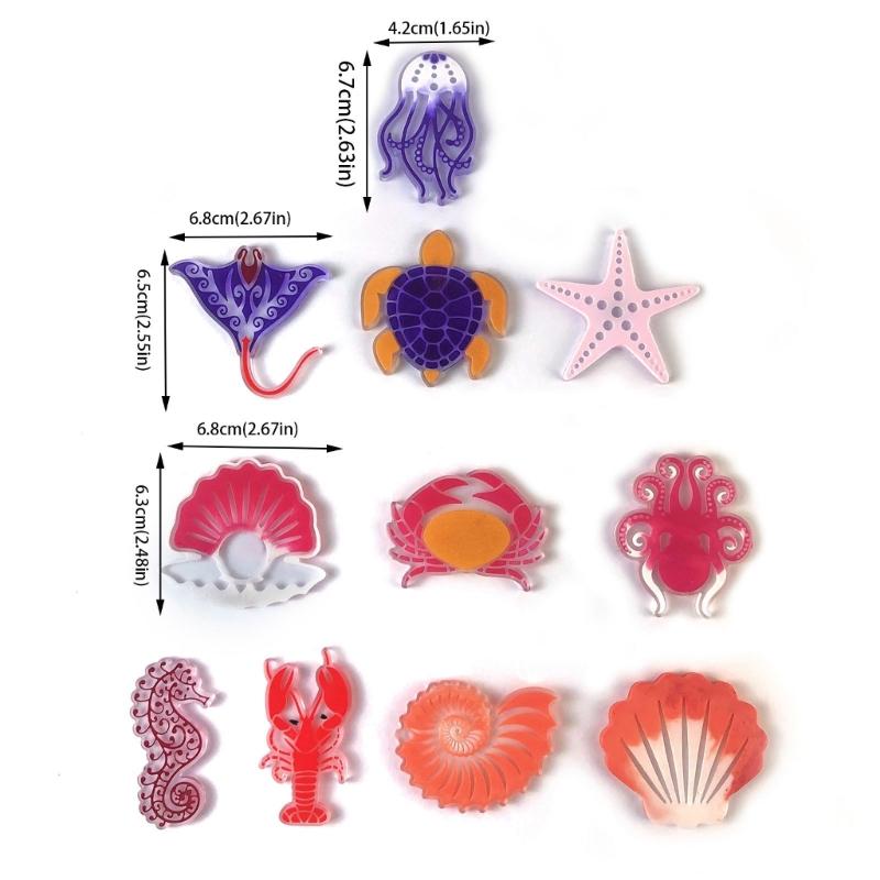 Cartoon Marine Animal Silicone Molds Epoxy Resin Casting Mold DIY Craft Keychain Pendant Mold Handmade Jewelry Tool