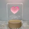 3D Isolator Heart Night Lamp Romantic Creative Bedroom USB Table Valentine'