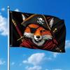 One Colorful Fox Pirate Flag Made of Durable Polyester, Featuring Bright Colors And Requiring No Power. Ideal for Both Outdoor And Indoor Decoration, 