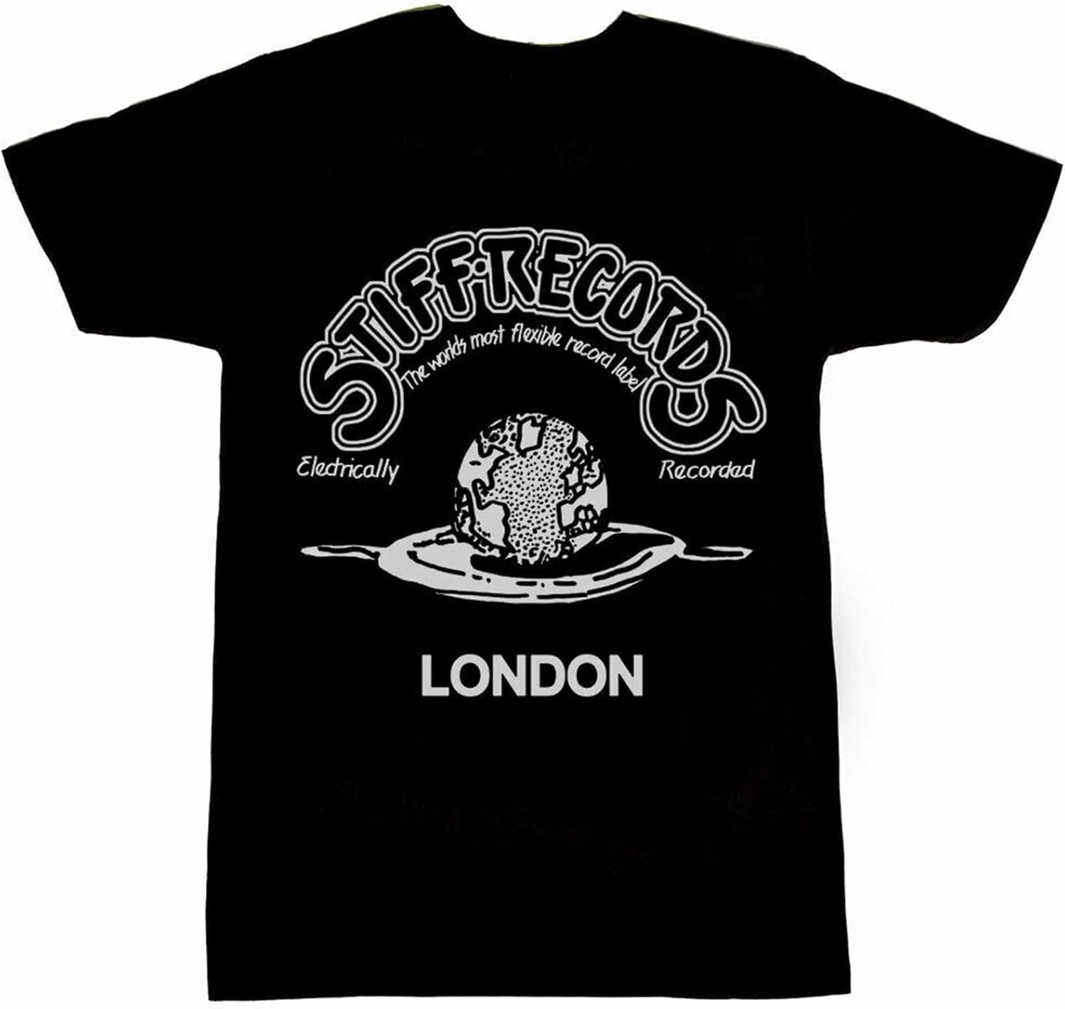 Stiff Records Electrically Recorded Men s T-Shirt 4XL чёрный