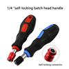 6.35mm Handle Multifunction Magnetic Bit Driver Ergonomic Nonslip Bit Ratchet Screwdriver Bit Holder