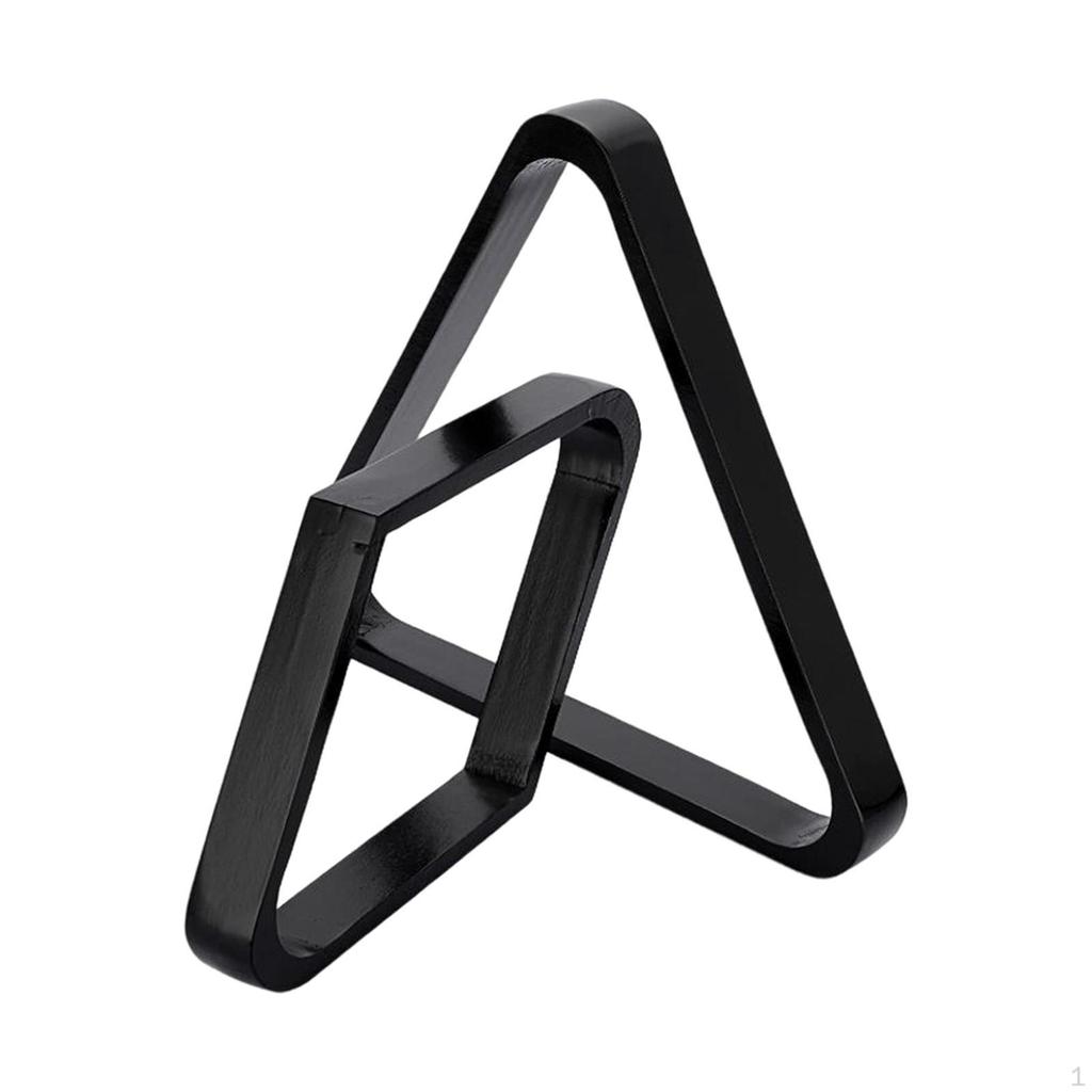 2 Piece Billiard Ball Rack Set Vintage Triangular with Eight Balls Diamond Stand Nine