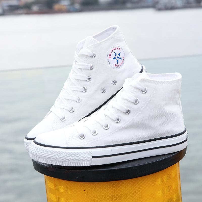 

Парные туфли из парусины в стиле колледжа, однотонные, высокие, мужские и женские туфли в стиле ретро 1970-х годов 42