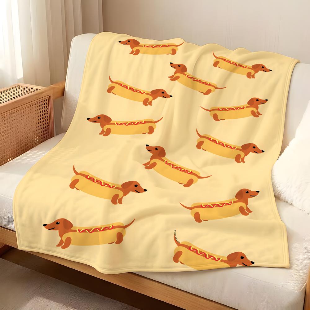 Tier s-Wurst d-Hunde Werfen Flanelldecke, Weich Warm, Langlebig & Waschbar niedlich Cool