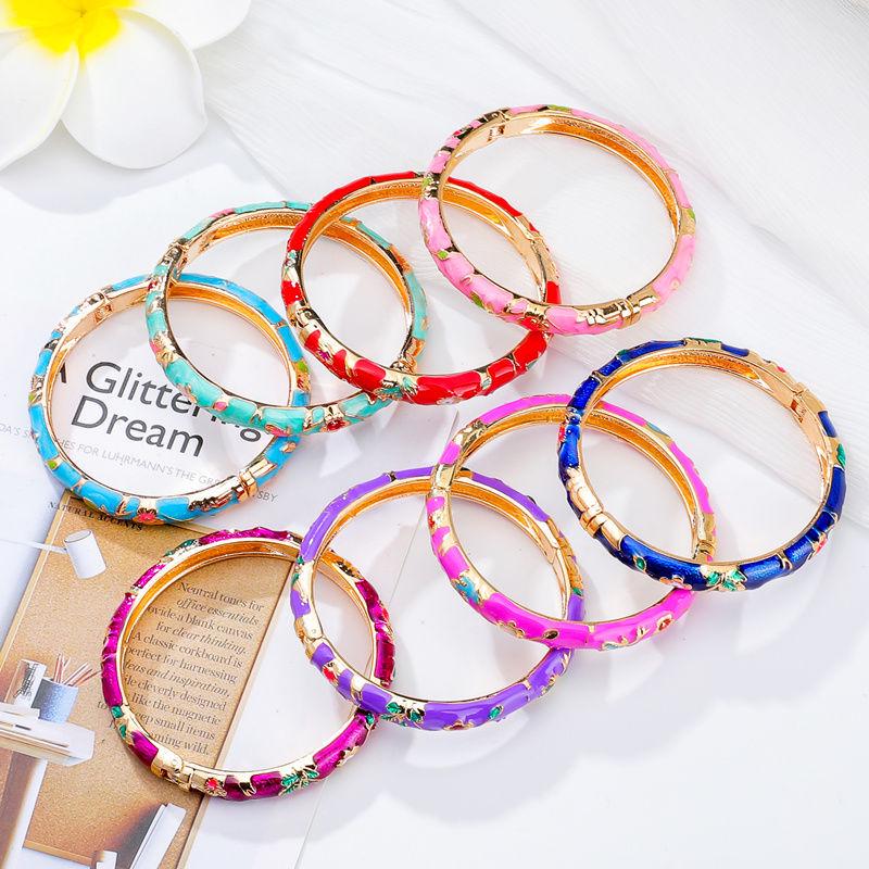 

Старый пекинский перегородчатый браслет с пионами - Элегантный ювелирный подарок для взрослых и детей