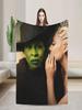 Elphaba  Glinda Wicked Movie Warm Plush Throw Blanket for Kids and Adults Flannel Couch Bedspread Sofa Cover