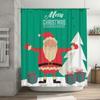 Tu Christmas Shower Curtain Festive Holiday Decor Reversible Waterproof Bathroom Curtain Farmhouse Style Xmas Home Decoration