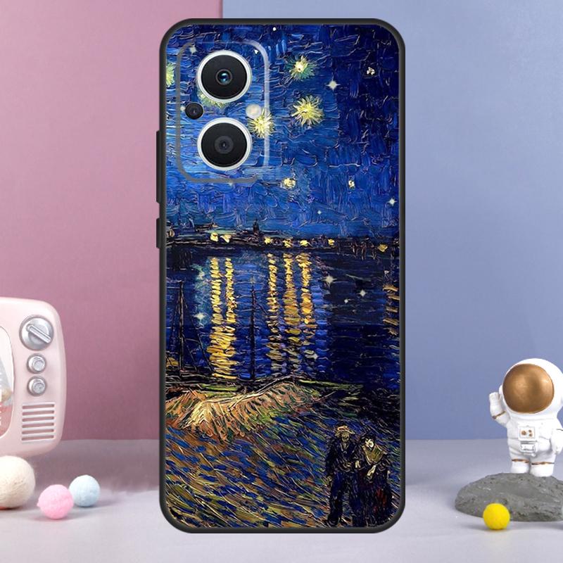 Peintures Nuit étoilée Van Gogh Coque Pour OPPO Reno 13 F 11F 12F 14F 10 11 12 14 Pro 7 8 Lite OPPO Find X6 X5 X8 X9 Pro Coque