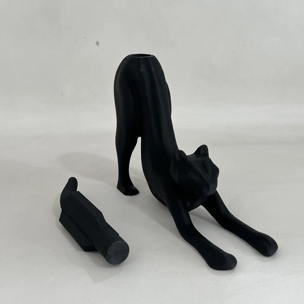 1Pcs Handcrafted Cat Pet Sculpture Cute Cat Desktop Decoration 3d Printed Simulation Ornament For Party Home
