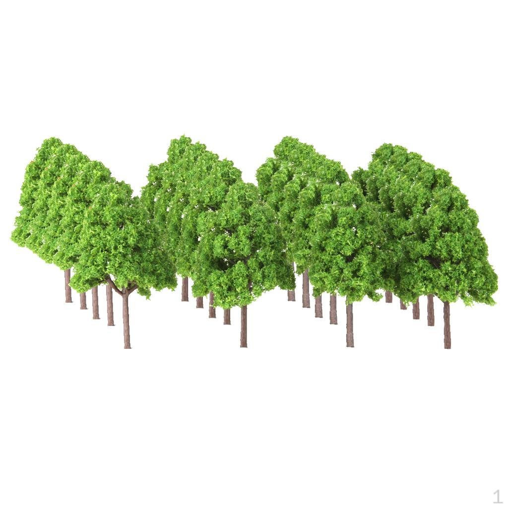 25Pcs Model Cypress Trees Train Railroad Scenery