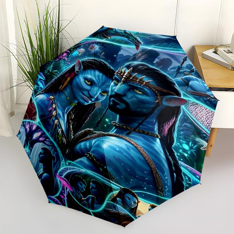 Avatar Theme Automatic Umbrella, Lightweight & Portable, 8 Rib, Perfect for Outdoor Travel, Birthdays, Christmas, Gifts.