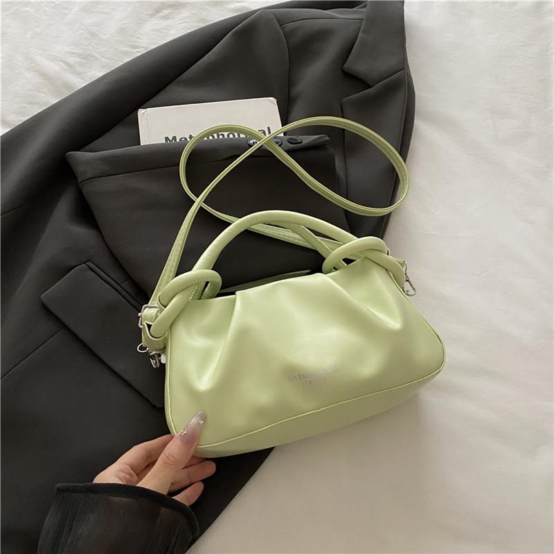 Popular High-end Niche Bag Women's 2025 New Summer Versatile Messenger Bag Fashionable Portable Pleated Small Bag