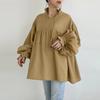 ZANZEA Women Casual Round Neck Loose Puff Long Sleeve Blouse