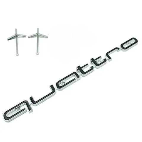 2026 Quattro Logo Emblem Badge Car 3D Stickers ABS Front Grill Lower Trim For Audi A4 A5 A6 A7 RS5 RS6 RS7 Q3 Car Accessories
