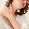 Sparkling CZ Stone O Chain Bracelets for Women Party Gift Jewelry, PVD Gold Color Plated Stainless Steel pulseira feminina