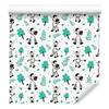 Zebra Wallpaper White, Light Gray and Mint for Living Room and Bedroom 50x1000