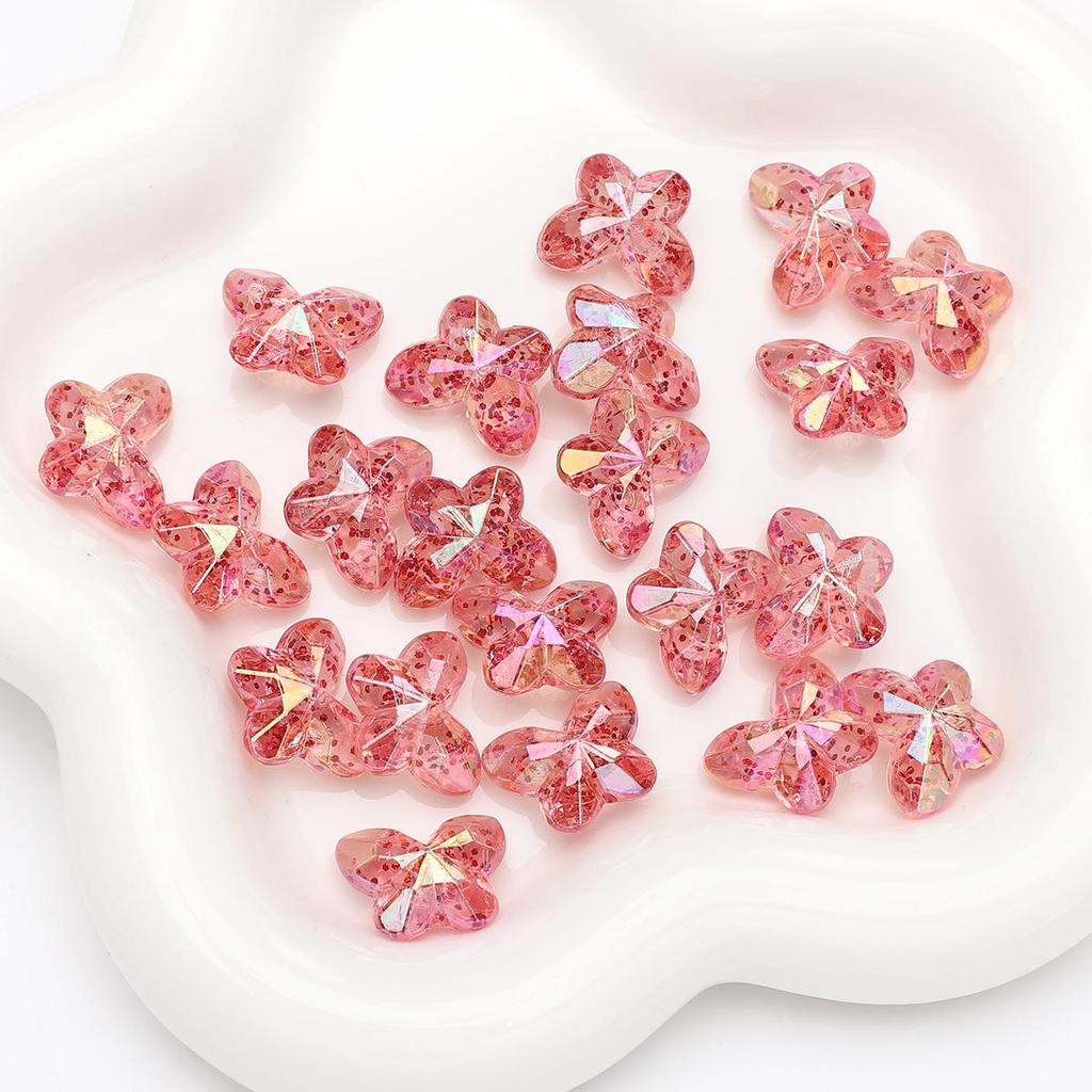 Colorful Acrylic Butterfly Beads for DIY Hairpin Bracelet Decoration