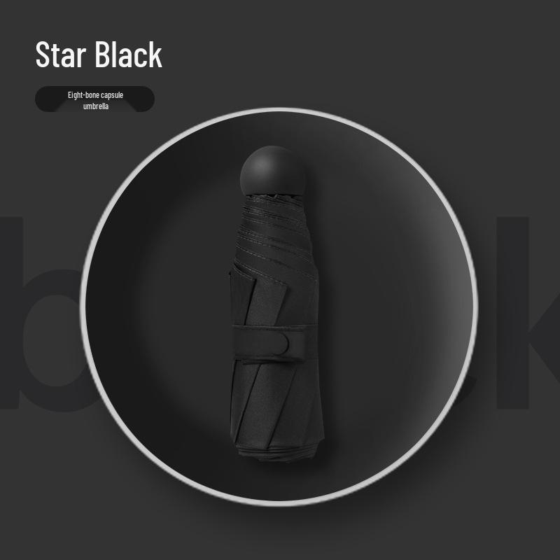 "Compact Ultralight 5-Fold UV Protection Mini Capsule Umbrella"