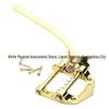 Goldenes Bigsby Old Style Jazzgitarren-Tremolosystem mit Zinklegierungs-Saitenhalter und kleinem Arm
