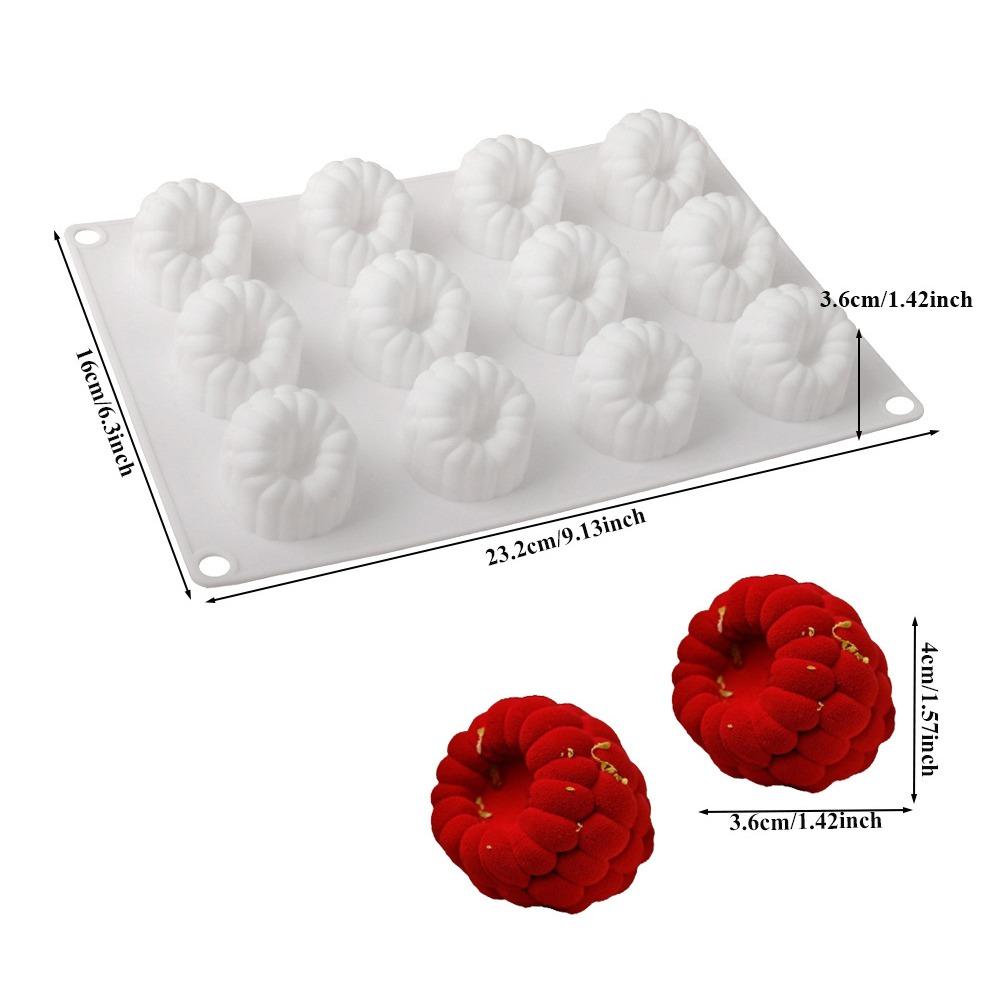 Food-Grade Silicone Raspberry Mousse Mold Heat-Resistant French Pastry Baking Mold  Kitchen Use