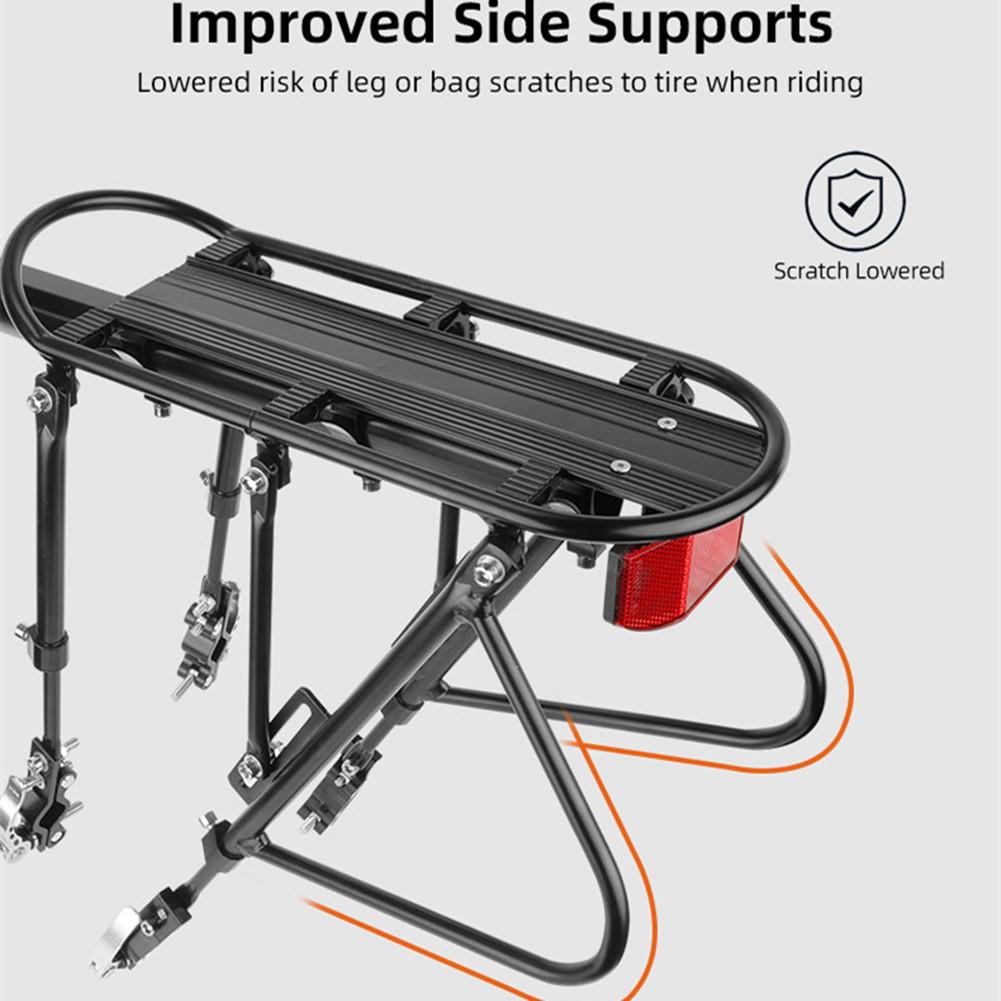 Bike Carrier Rack Quick Release Rear Shelf Bicycle Luggage Cargo Rack With Reflective Film Modified Parts