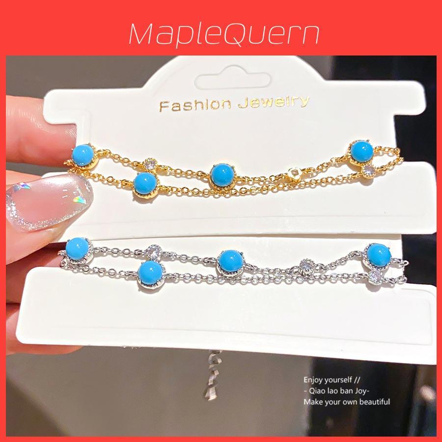 Vintage Geometric Zircon Pendant Bracelet For Women With Retro Style For Gift Giving