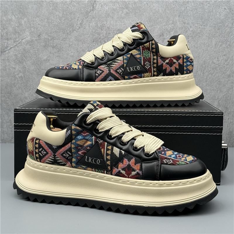 Mode Neue Designer Herren Mixed Patchwork All Match Plattform Casual Schuhe Flats Männlich Sport Laufen Walking Sneakers Zapatos Hombre