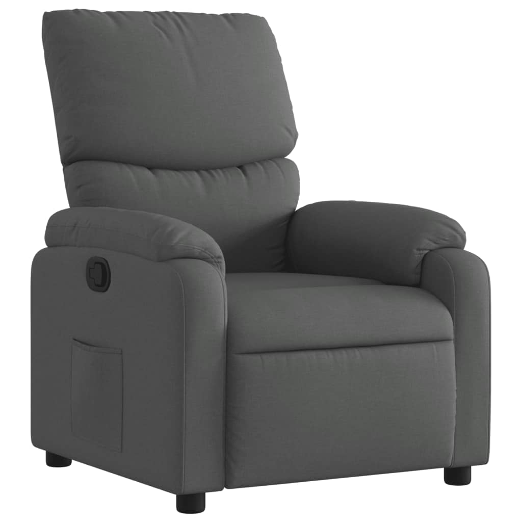 Vidaxl Foldable Armchair, Dark Grey, Fabric Upholstered