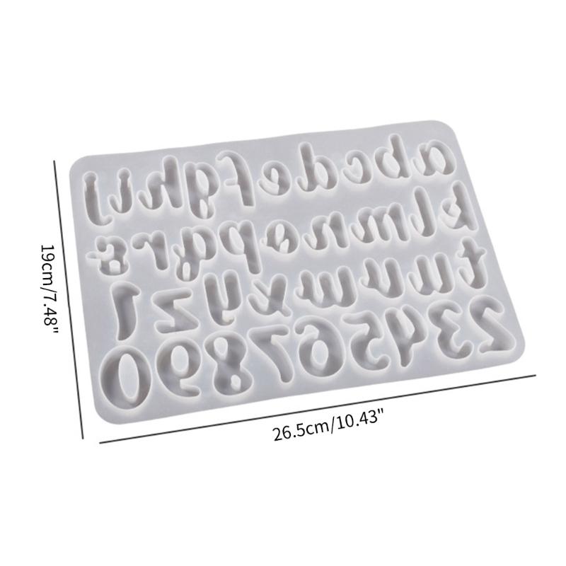 Resin Letter Molds Silicone Number Alphabets Mold DIY Epoxy Resin Casting Mould Keychain Pendant Ornament Jewelry Making