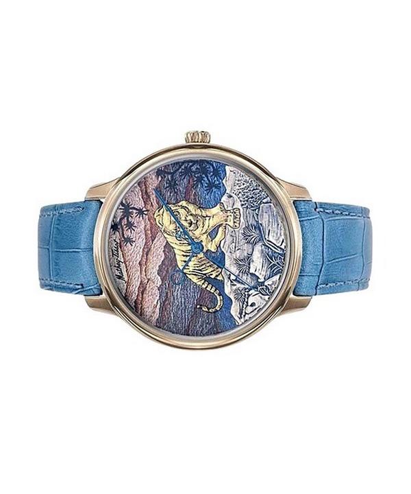 Mathey-Tissot Edmond Limited Edition Handcrafted 3D Tiger Multicolor Dial Automatic H1886TP Men's Watch