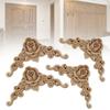 Decor Woodcarving Decal Corner Corner Applique Wooden Decoration Wooden Applique Furniture Applique