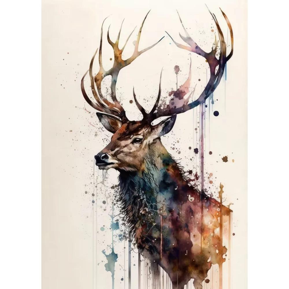 Safari Animals Watercolor Posters Colorful Children Prints Rainbow Animal Canvas Painting Wall Art Pictures Home Kids Room Decor