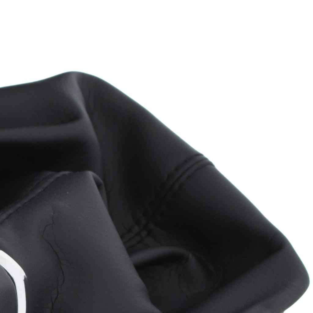 Seat Leon III 12-17 BLACK ECO LEATHER Gear Shift Knob + Gaiter with Frame 6 GEARS