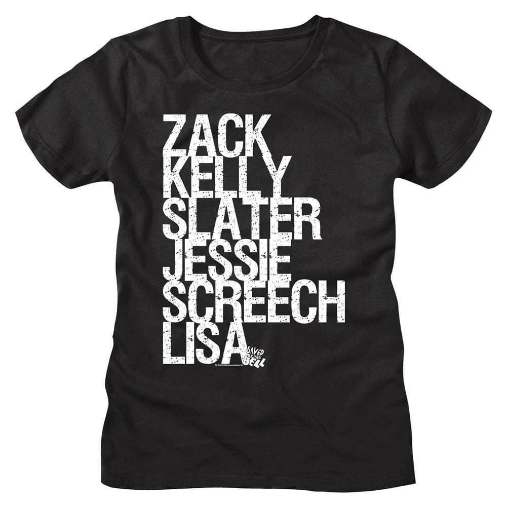 Saved by The Bell Names Women s T shirt M