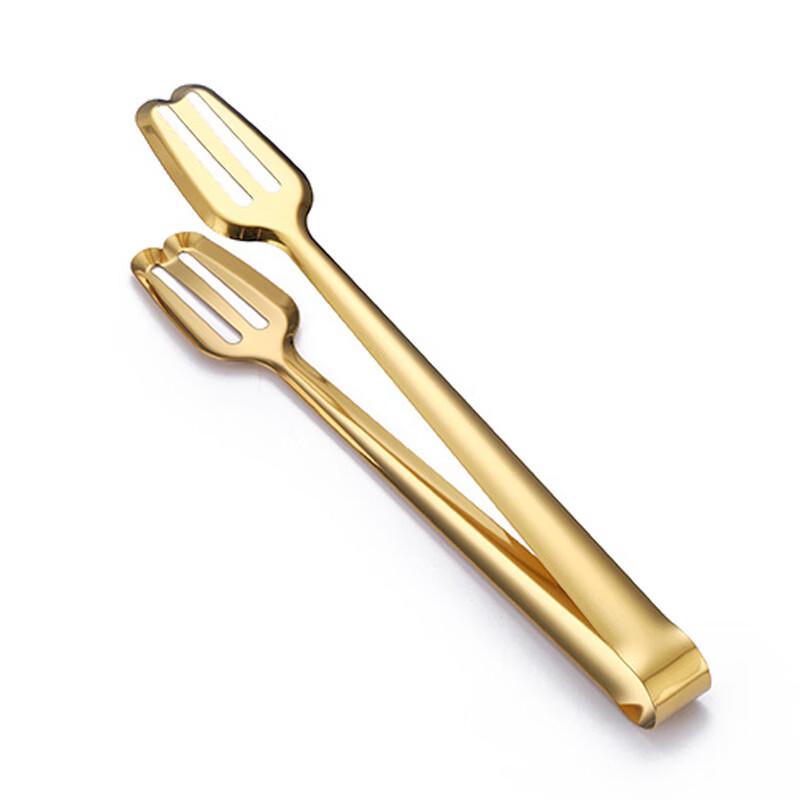 ZhiShi Large Gold Food Tongs Set