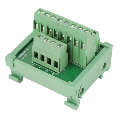 2 In 8 Out Breakout Board 25A Simple Mounting Feet DIN Rail Module 52 *49*46mm Breakout Board Module DIN Rail Mounting