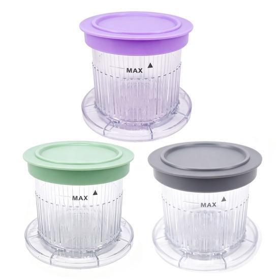 Tasse à Mélanger pour Glace avec Couvercles, Tasses à Dessert Lavables au Lave-Vaisselle, Tasses Congélateur de 0,25 Litre pour Glace Maison, Smoothies et Desserts,